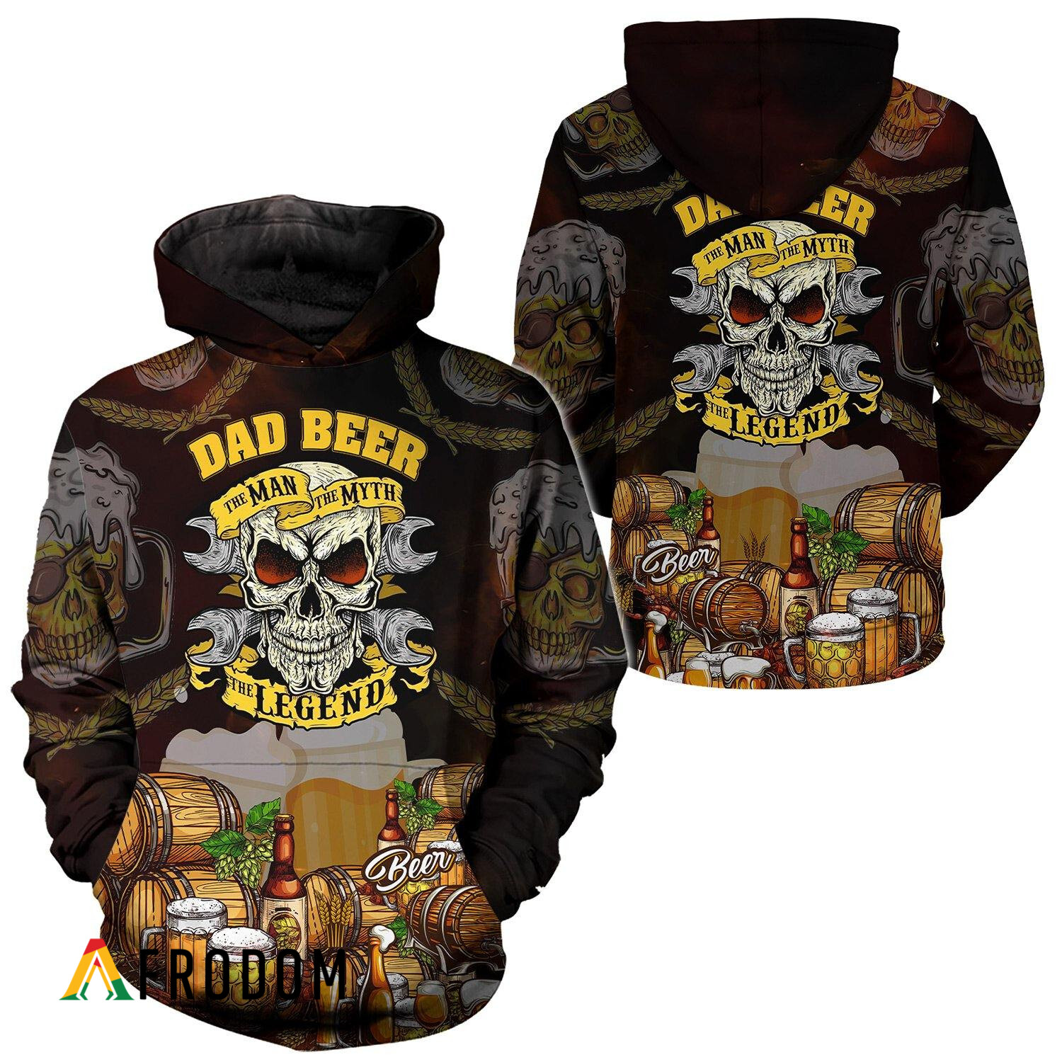 Dad Beer Aop Themed Unisex Comfort Hoodie HU