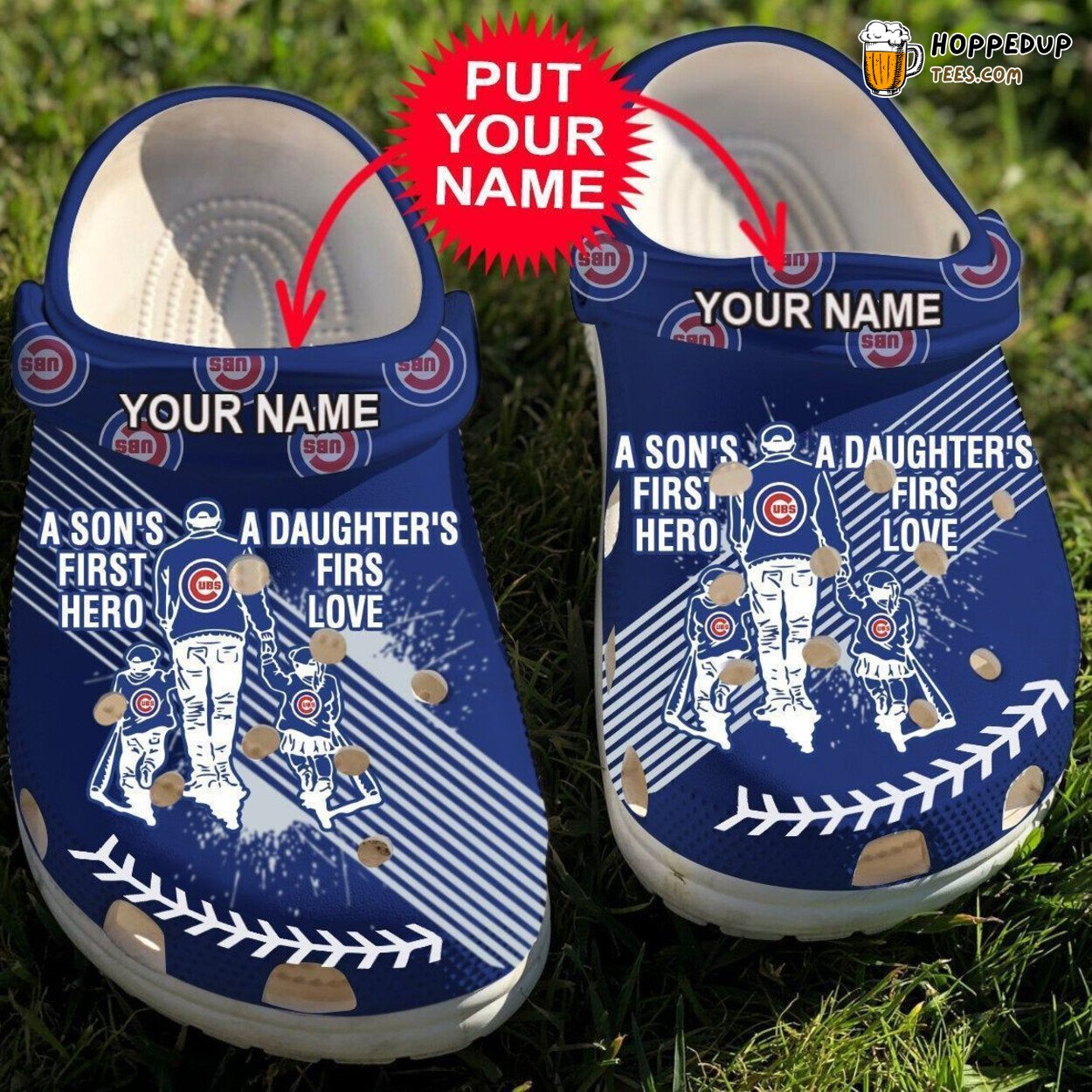 Dad Son Daughter Cubs Custom Name Rubber Clog Shoescrocban