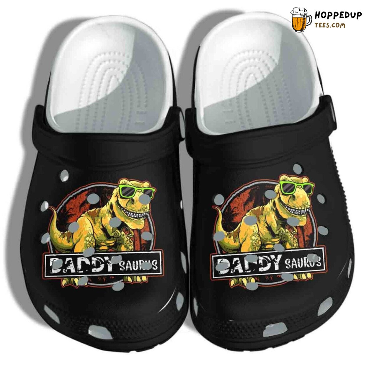 Daddy Saurus Funny Dinosaur Lover Gift Comfortable Rubber Clogs