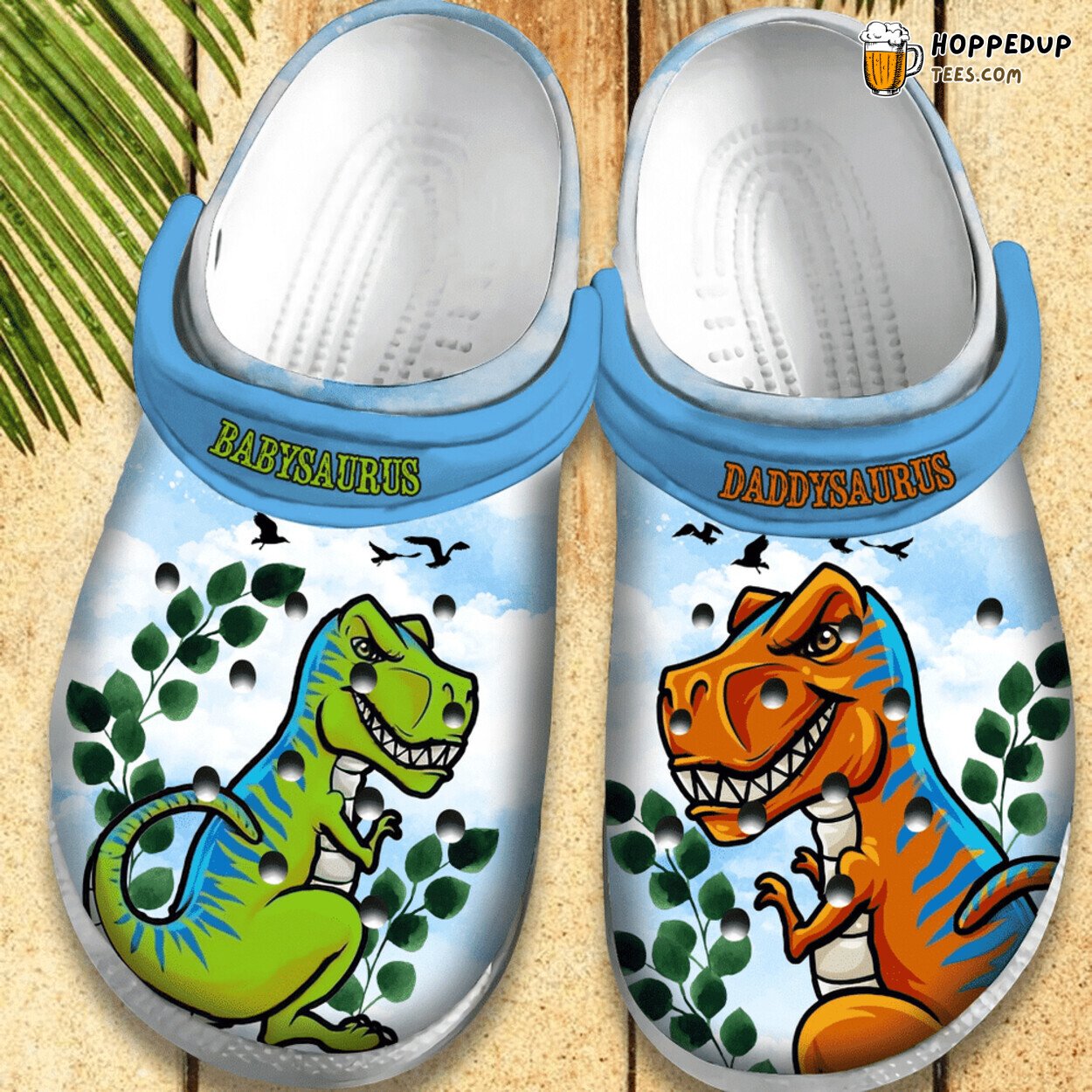 Daddysaurus Babysaurus Special Lover Gift Comfy Rubber Clog Footwear
