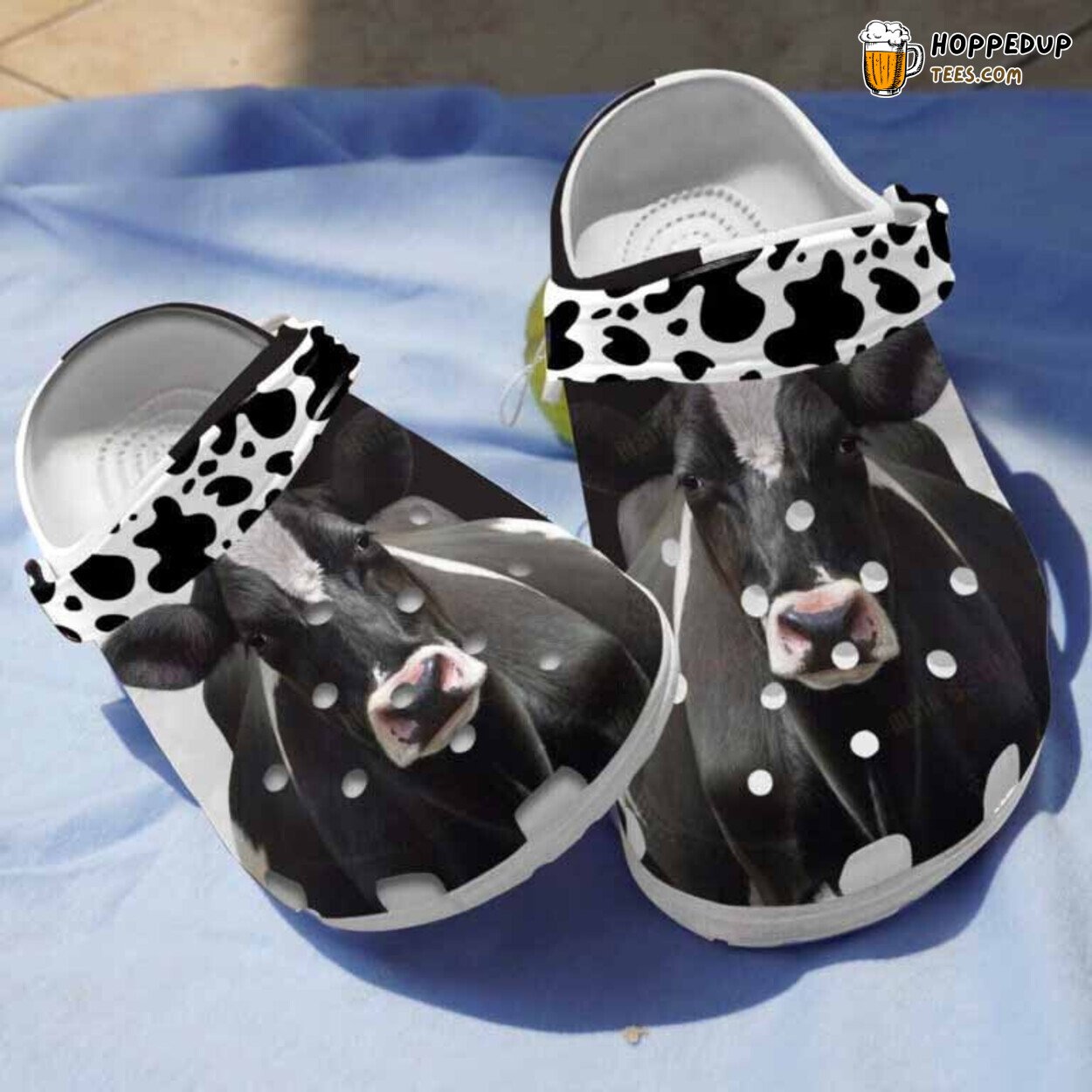 Dairy Cow Portrait Artistic Unique Design Clogs Shoes Gifts Idea