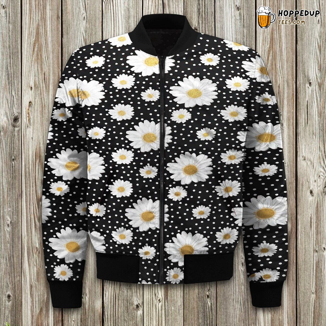 Daisy Charm Bomber Jacket Winter Luxurious Quality Warm Cute Padded Essence