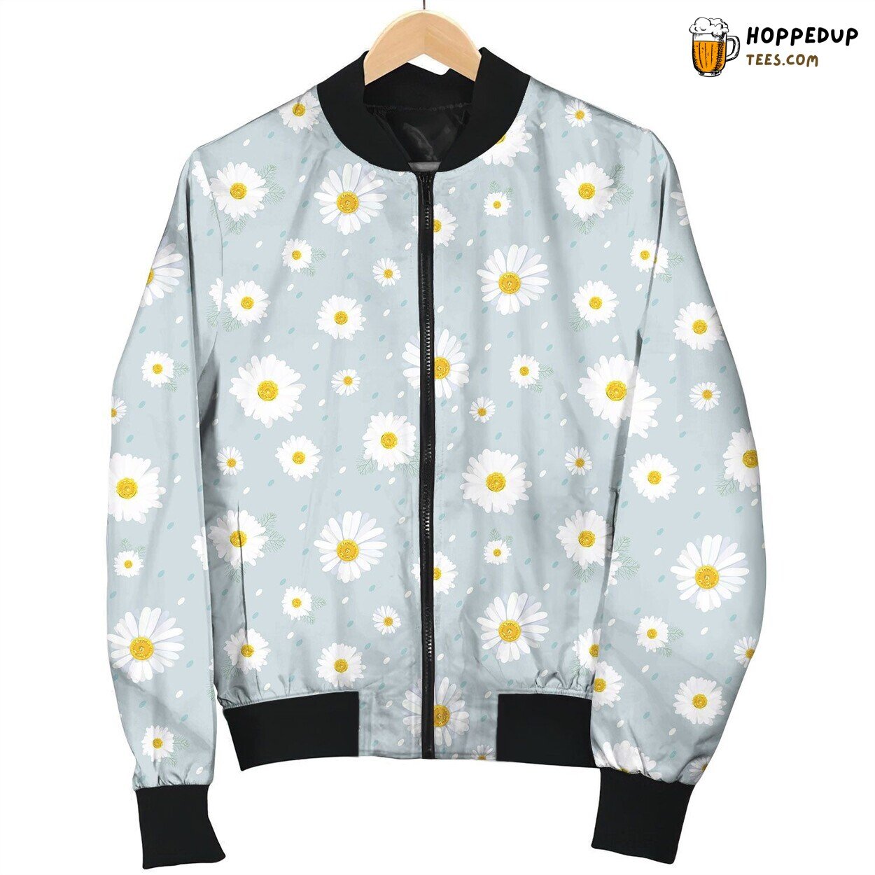 Daisy Flying Pattern Bomber Jacket