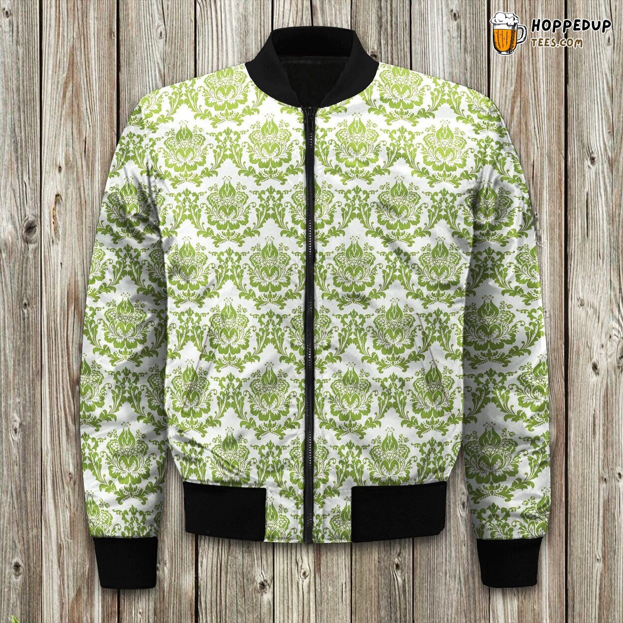 Dalilah Green Winter Bomber Jacket Luxurious Quality Padded Warm Cute Essence