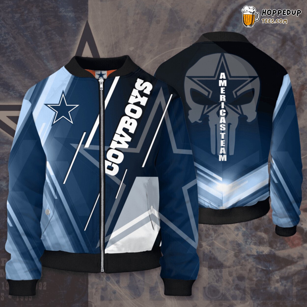 Dallas Cowboys 3D Model Print Design Bomber Jacket Fans Favorite Wear