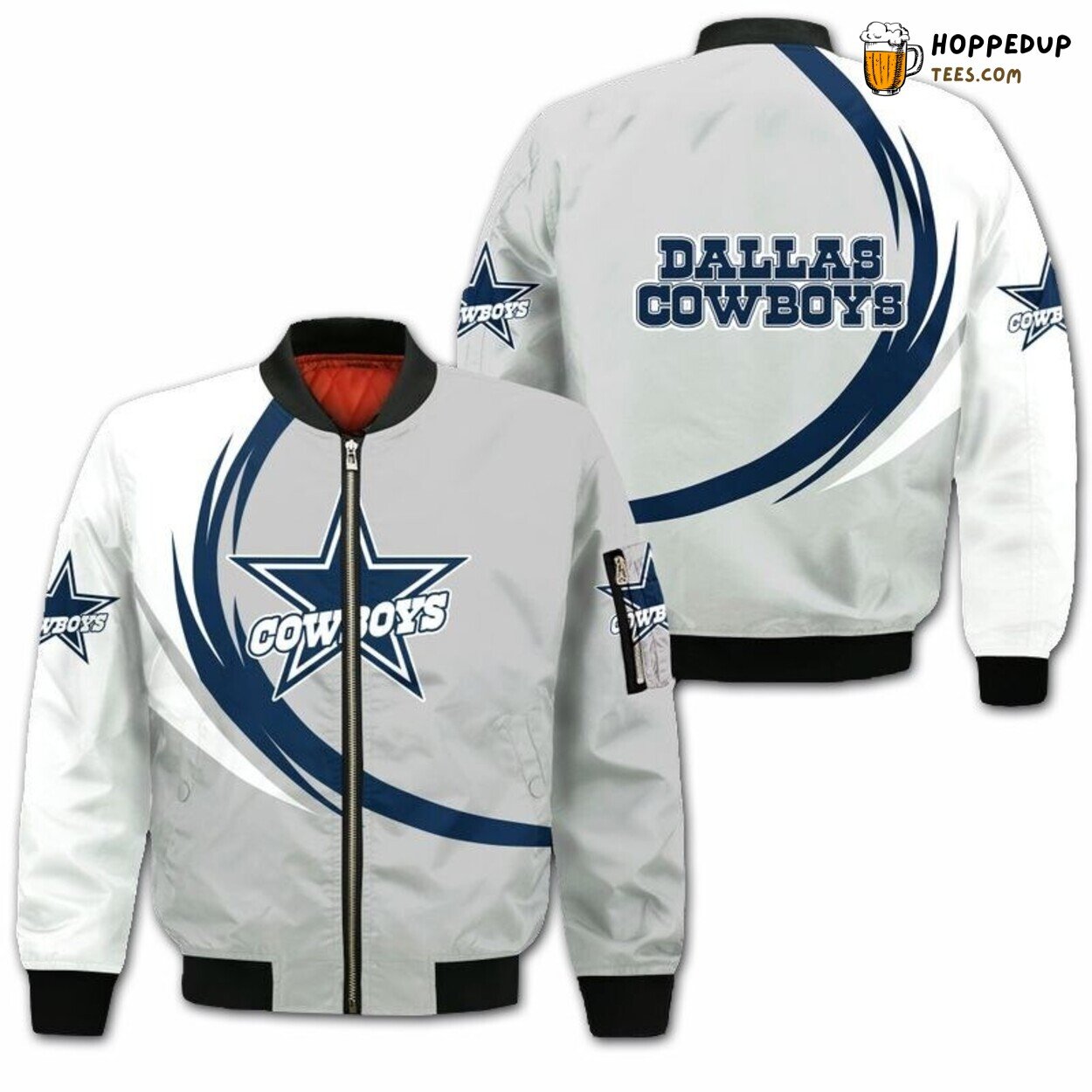 Dallas Cowboys Curved Graphic Bomber Jacket Stylish Sportswear Edition