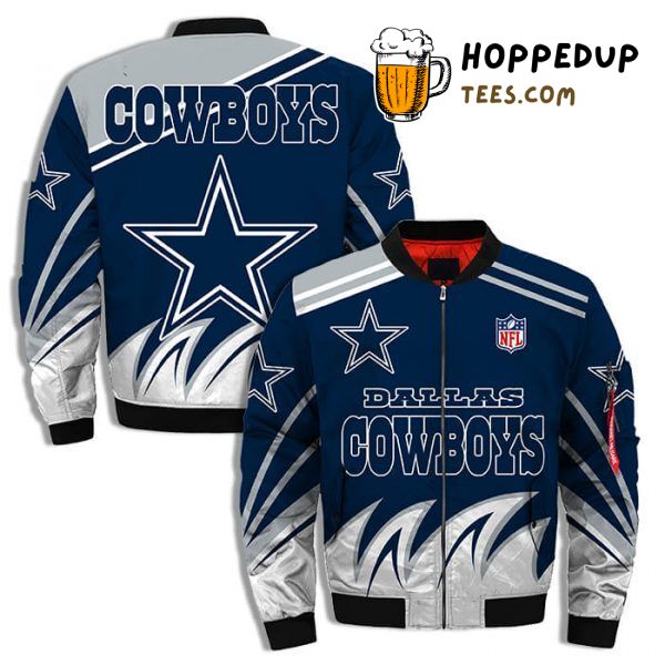 Dallas Cowboys Customized Bomber Jacket Design Printful 3D