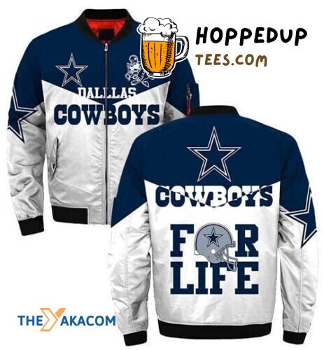Dallas Cowboys Dem Boyz Fire Life Star Helmet Bomber Jacket Christmas Gift