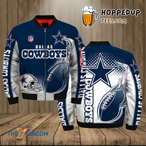 Dallas Cowboys Dem Boyz Rugby Cap Theme Bomber Jacket Christmas Delight