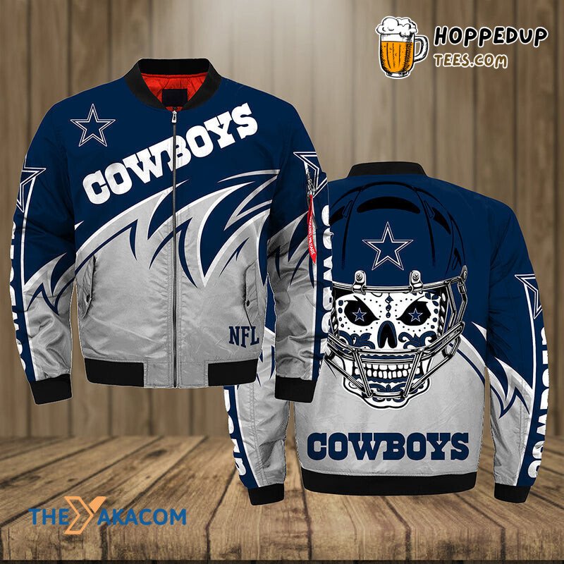Dallas Cowboys Dem Boyz Skull Rugby Cap Bomber Jacket Christmas Delight