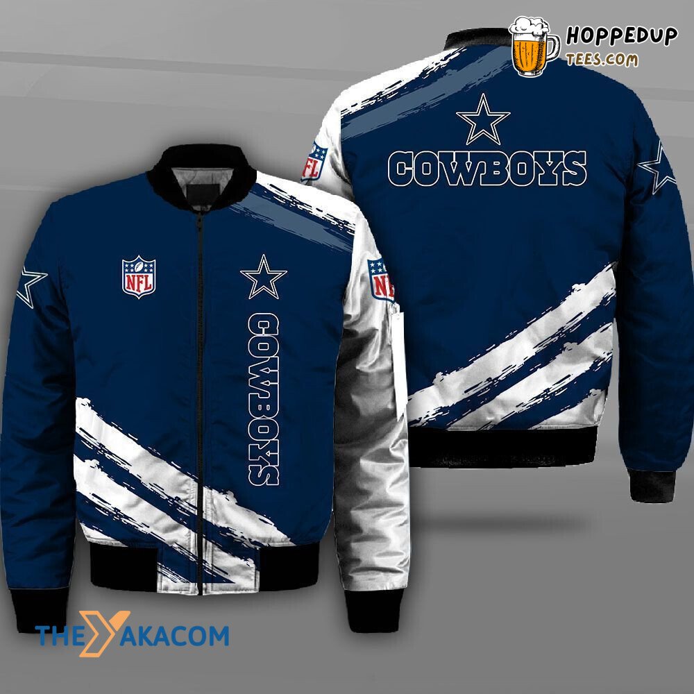 Dallas Cowboys Dem Boyz Star Diagonal Stripes Bomber Jacket Christmas Delight