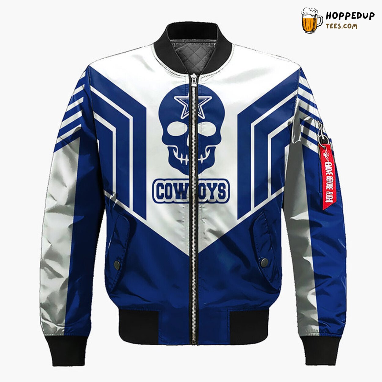 Dallas Cowboys NFL Classic Skull Blue Bomber Jacket Edition