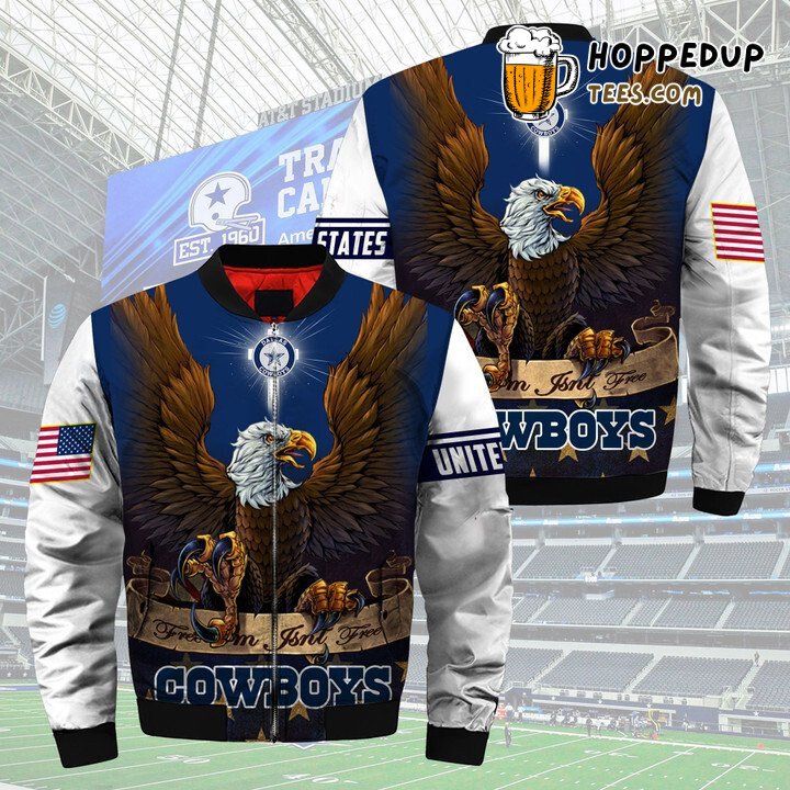 Dallas Cowboys NFL Custom Devotion God Country Bomber Jacket