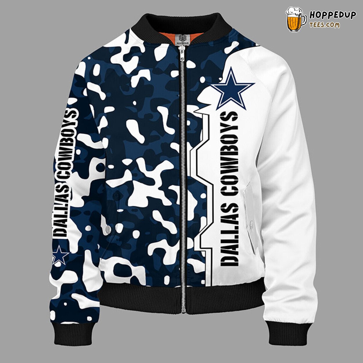 Dallas Cowboys NFL Exclusive Camouflage Blue Bomber Jacket