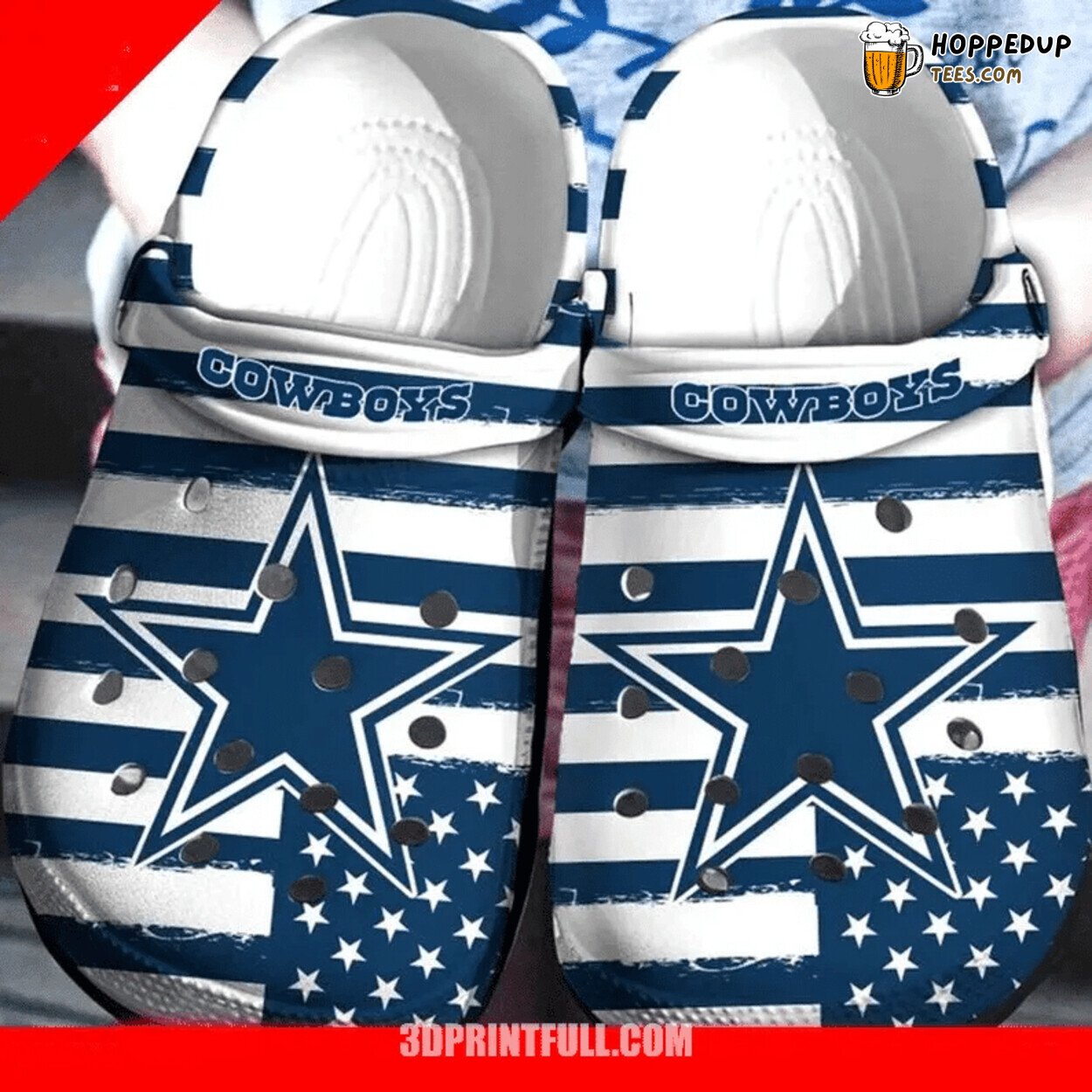 Dallas Cowboys NFL Team Fan Gift Comfortable Rubber Clog Shoes