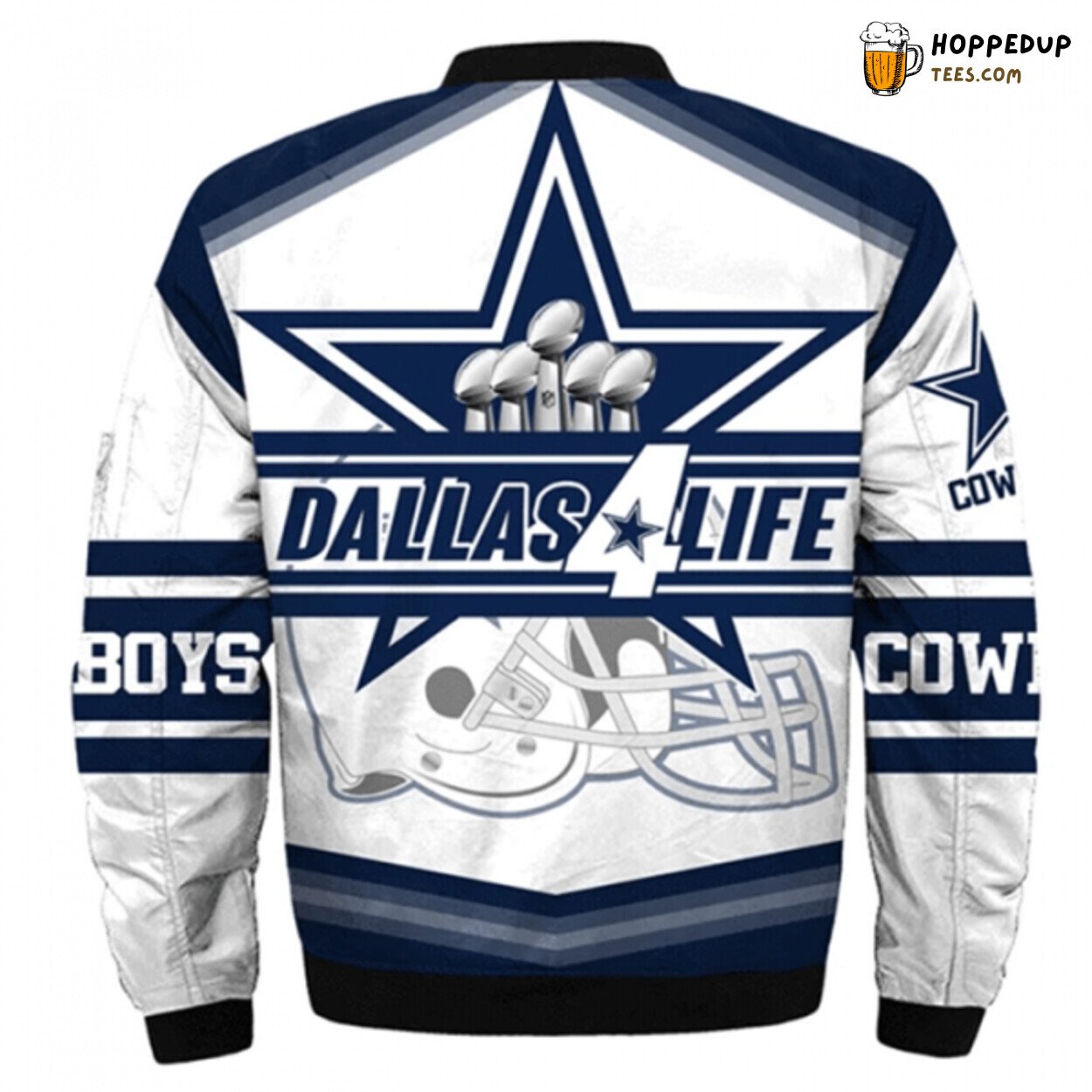 Dallas Cowboys Premium Bomber Jacket Crafted Printful 3D