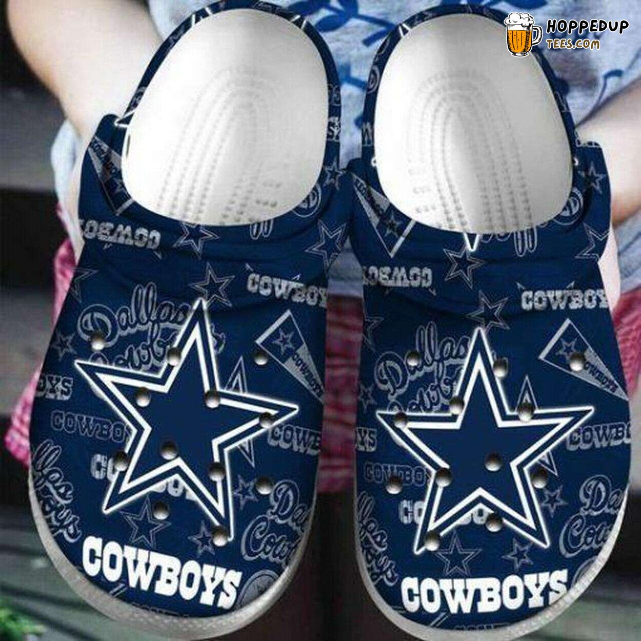 Dallas Cowboys Themed Comfortable Unique Design NFL Clogs Shoes