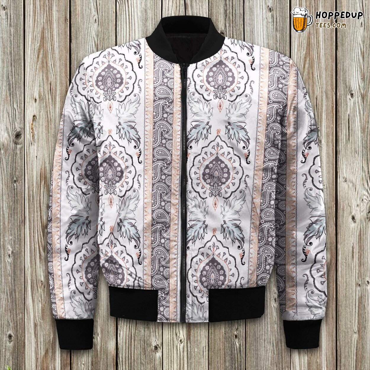 Darcy Coral Gray Bomber Jacket Series Winter Comfort Elegance Luxurious Warm