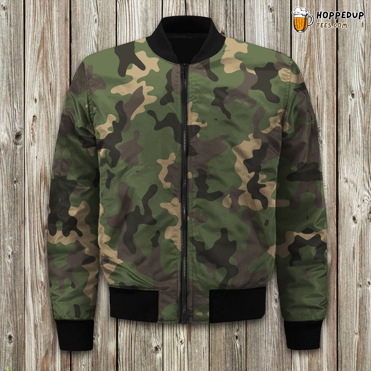Dark Camo Shade Winter Bomber Jacket Tailored Unique Elegance Precision Craft