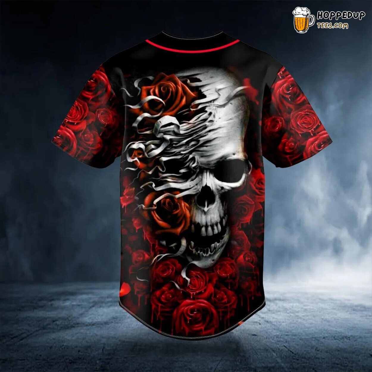 Dark Roses Sugar Skull Baseball Jersey Graphic Tees 3D Print Signature Look