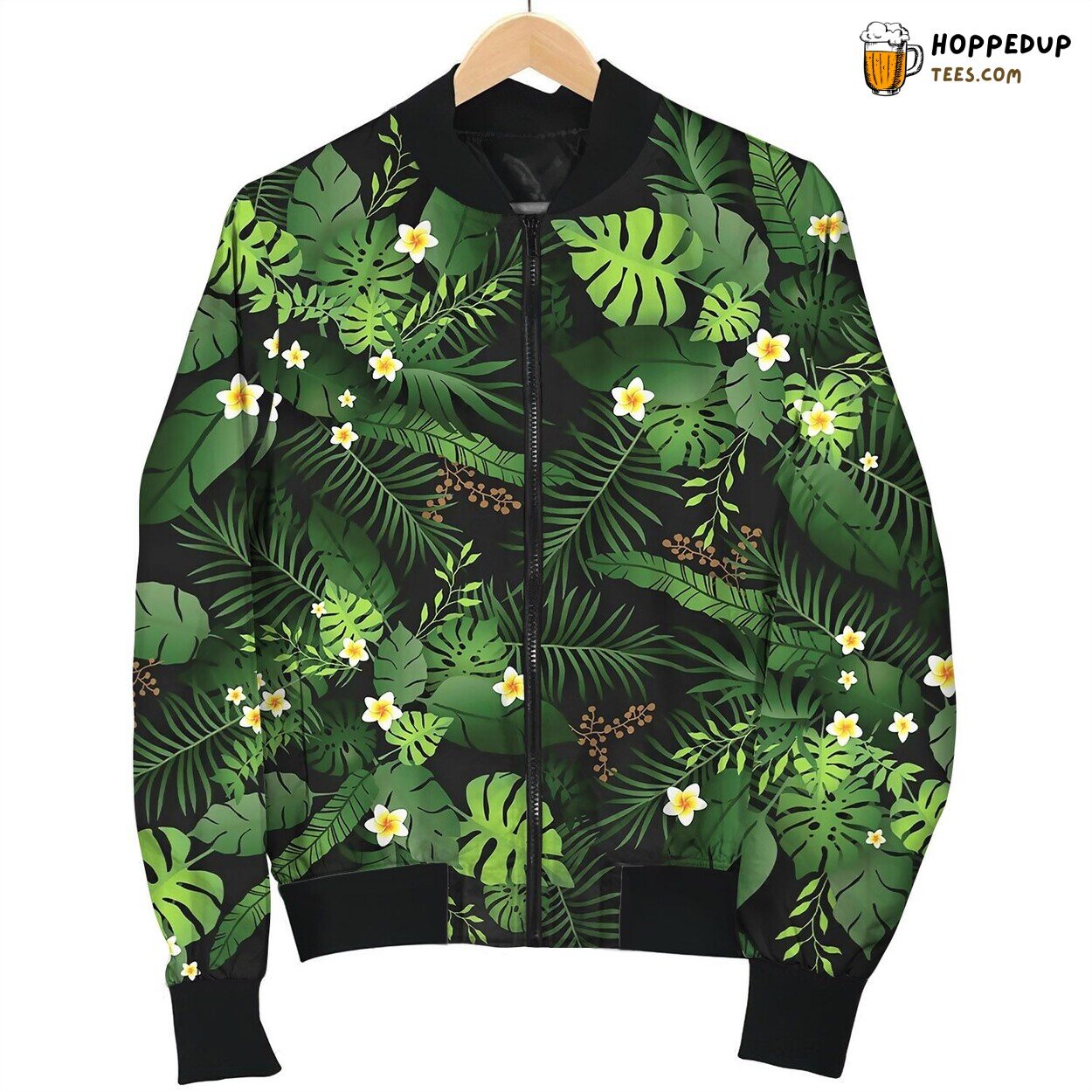 Dark Seamless Pattern Bomber Jacket