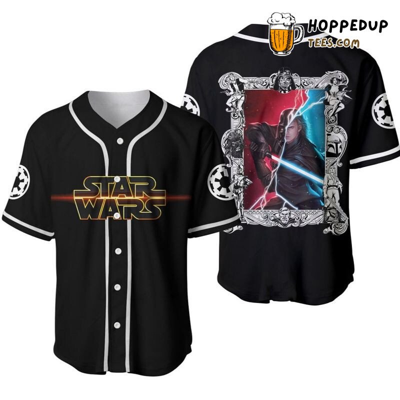 Darth Vader Anakin Star Wars 3D Print Black Baseball Jersey