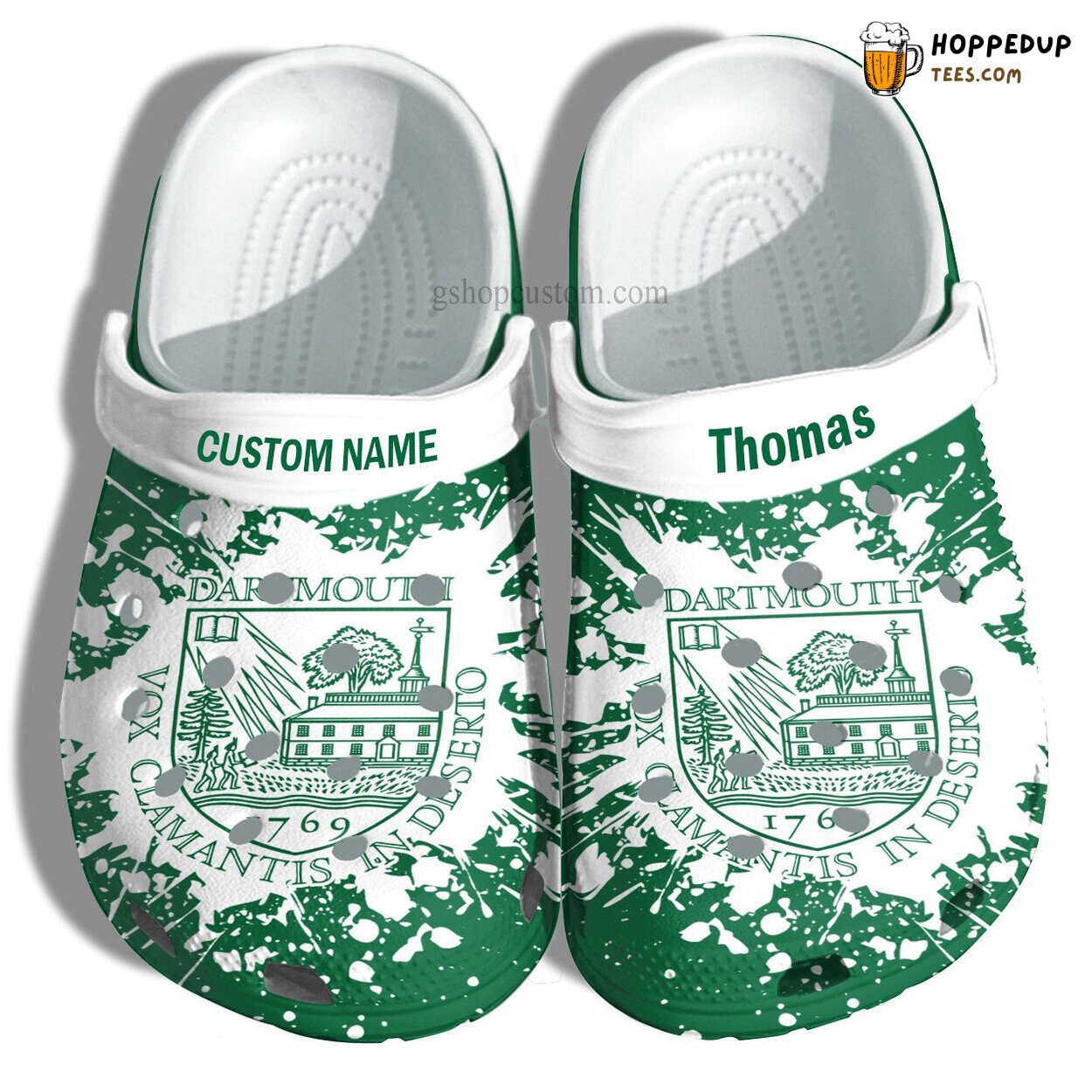 Dartmouth College Grad Custom Croc Shoes Unique Admission Gift