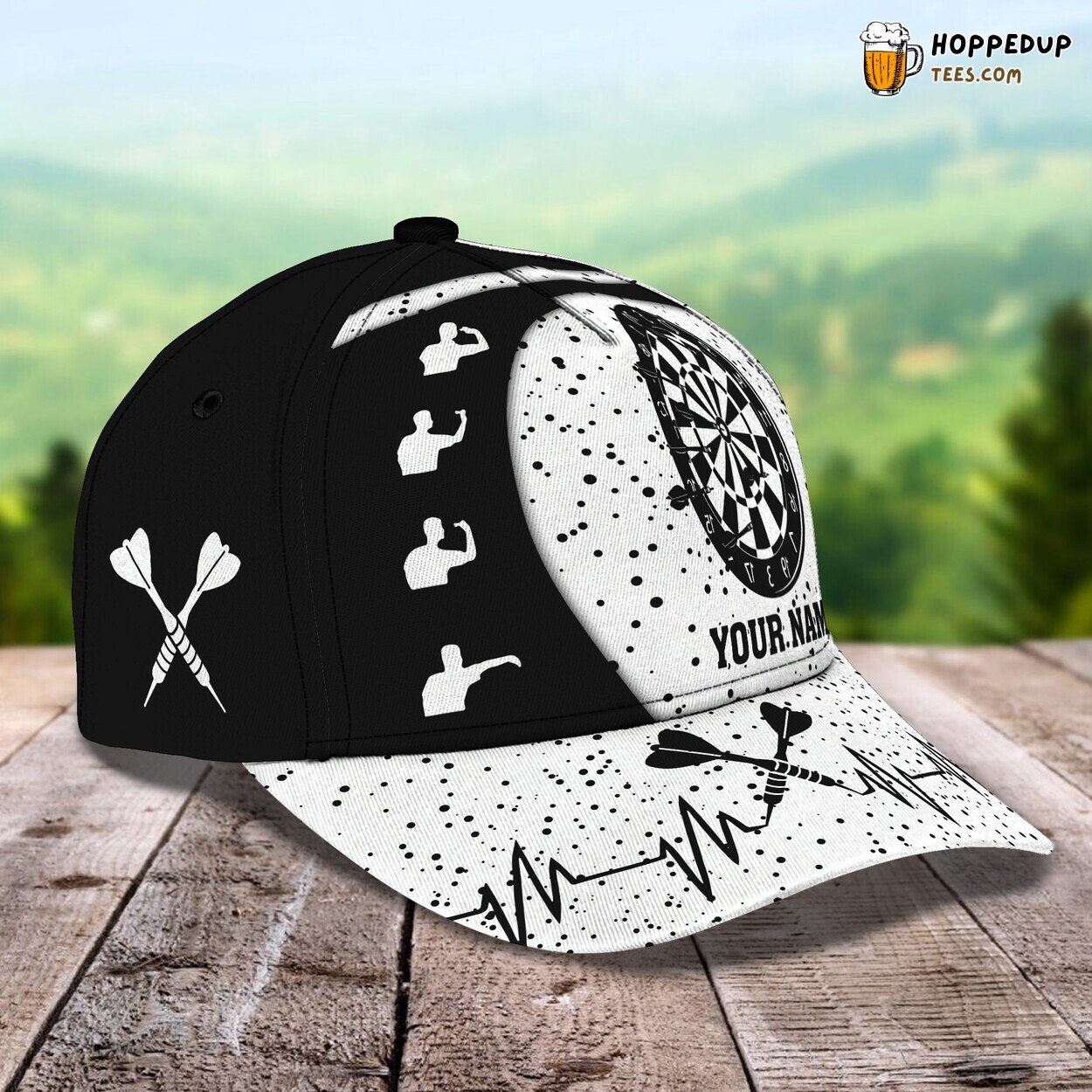 Darts Enthusiast’s Choice 3D Classic Cap Personalized Unique Design Name Darts Enthusiast’s Choice 3D Classic Cap Personalized Unique Design Name