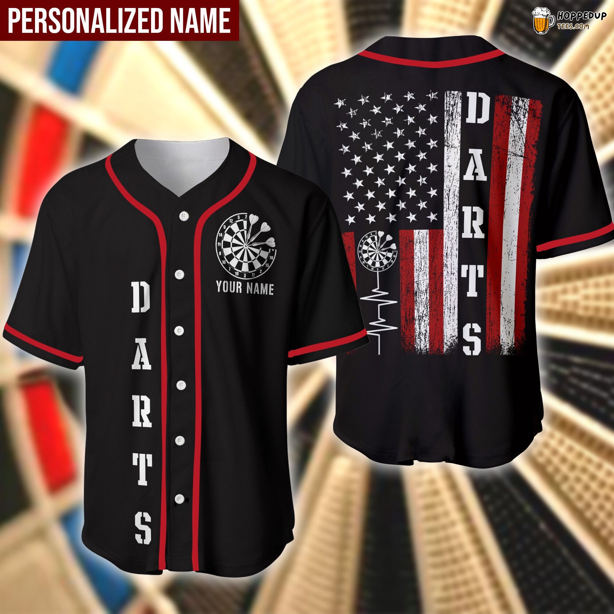 Darts Flag Inspired Unique Baseball Jersey Distinctive Design Edition