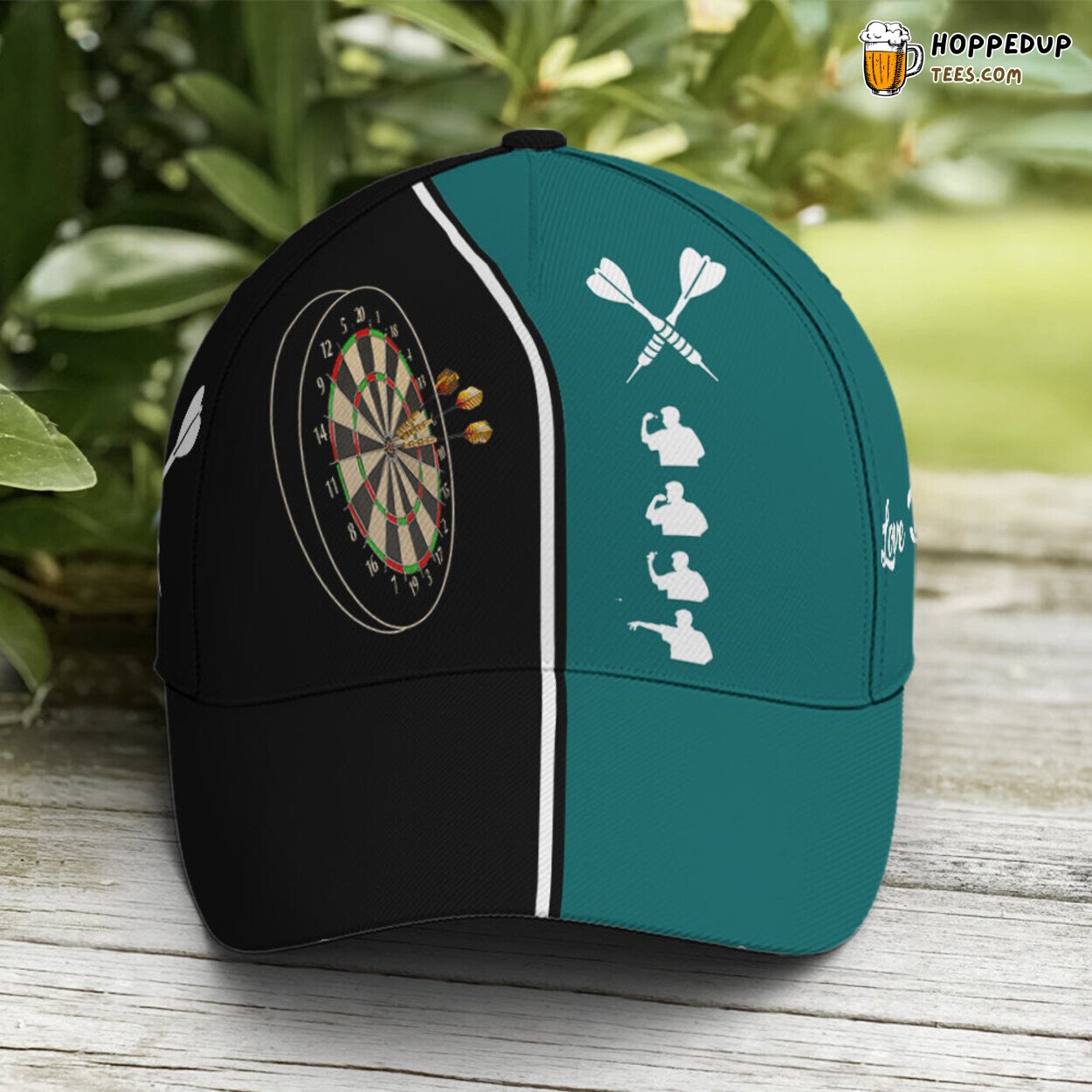 Darts Lovers Green Black Pattern Love Darts Distinct Baseball Cap