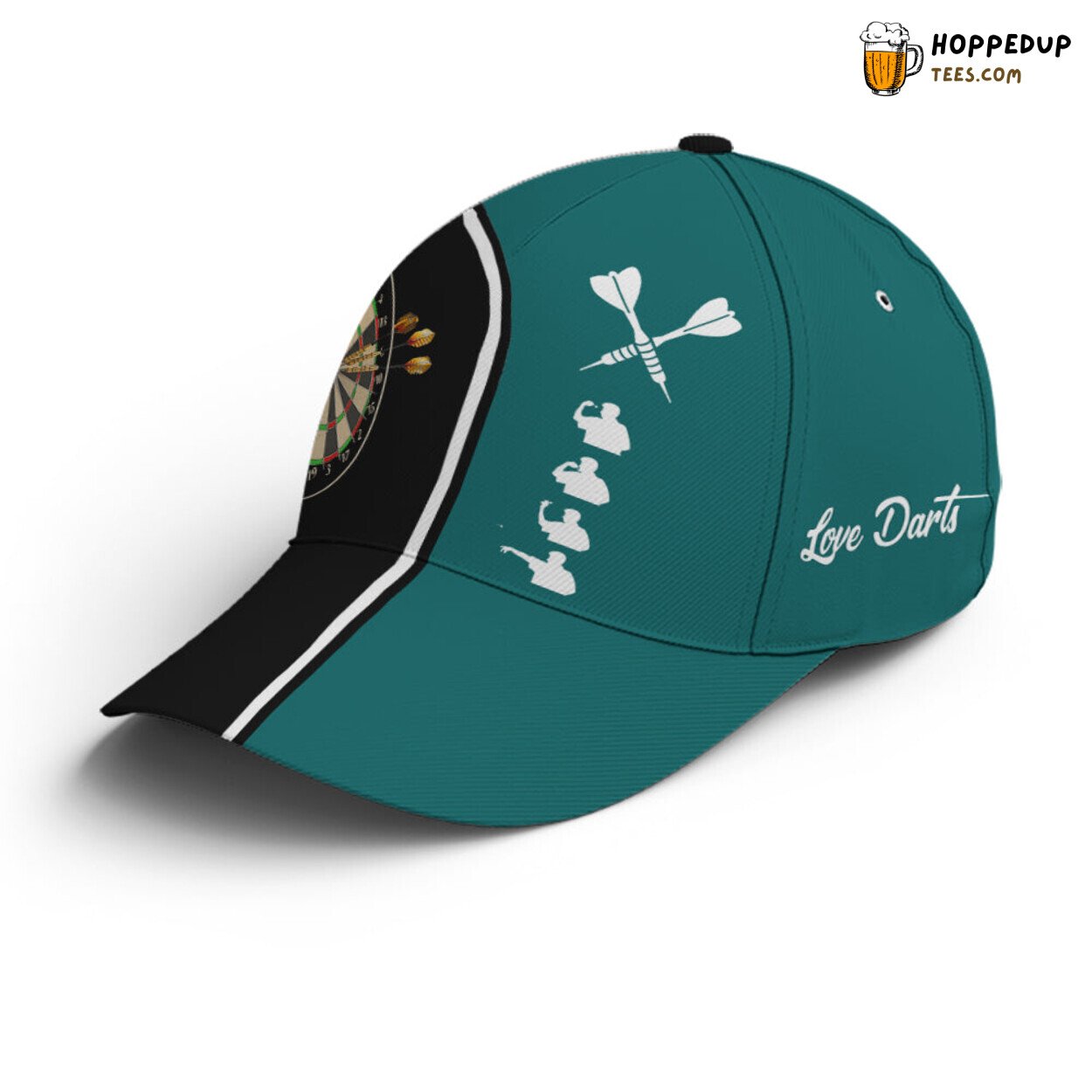 Darts Lovers Green Black Pattern Love Darts Distinct Baseball Cap