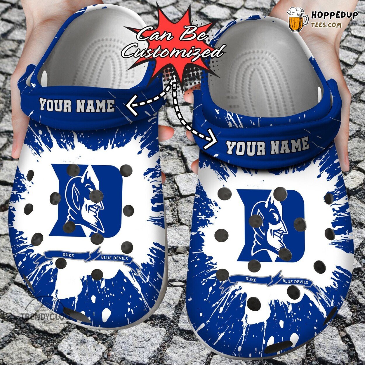 DBlue Devils Sport University Team Personalized Comfort Clog Shoes