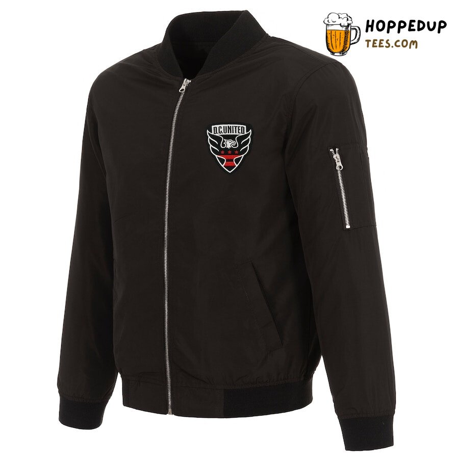 DC United MLS Classic All-Black Supporter Bomber Jacket Edition