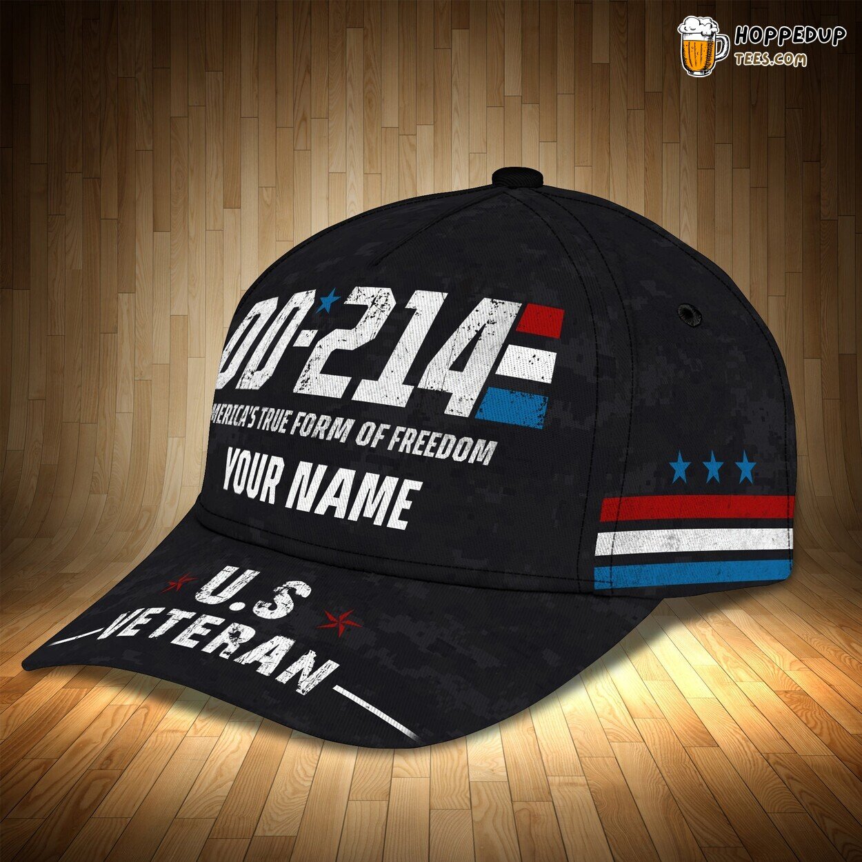 DD214 Veteran Inspired 3D Classic Cap Personalized Name Unique Premium Design
