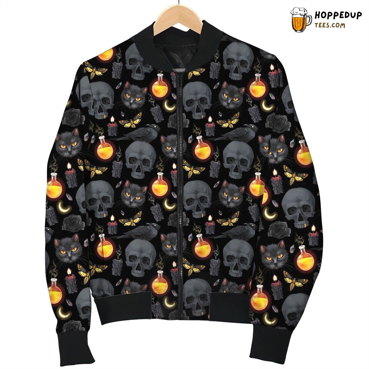 Death Black Skull Bomber Jacket
