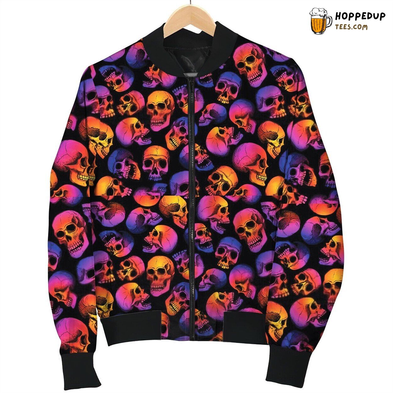 Death Gradient Skull Bomber Jacket