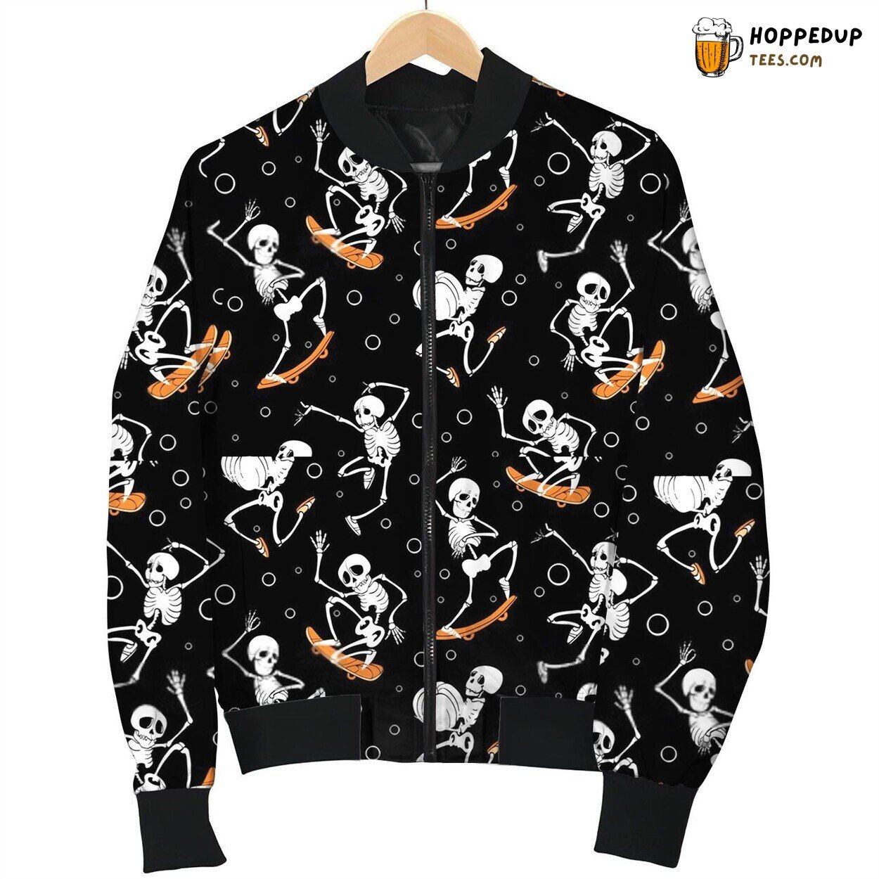 Death Skateboard Skull Bomber Jacket