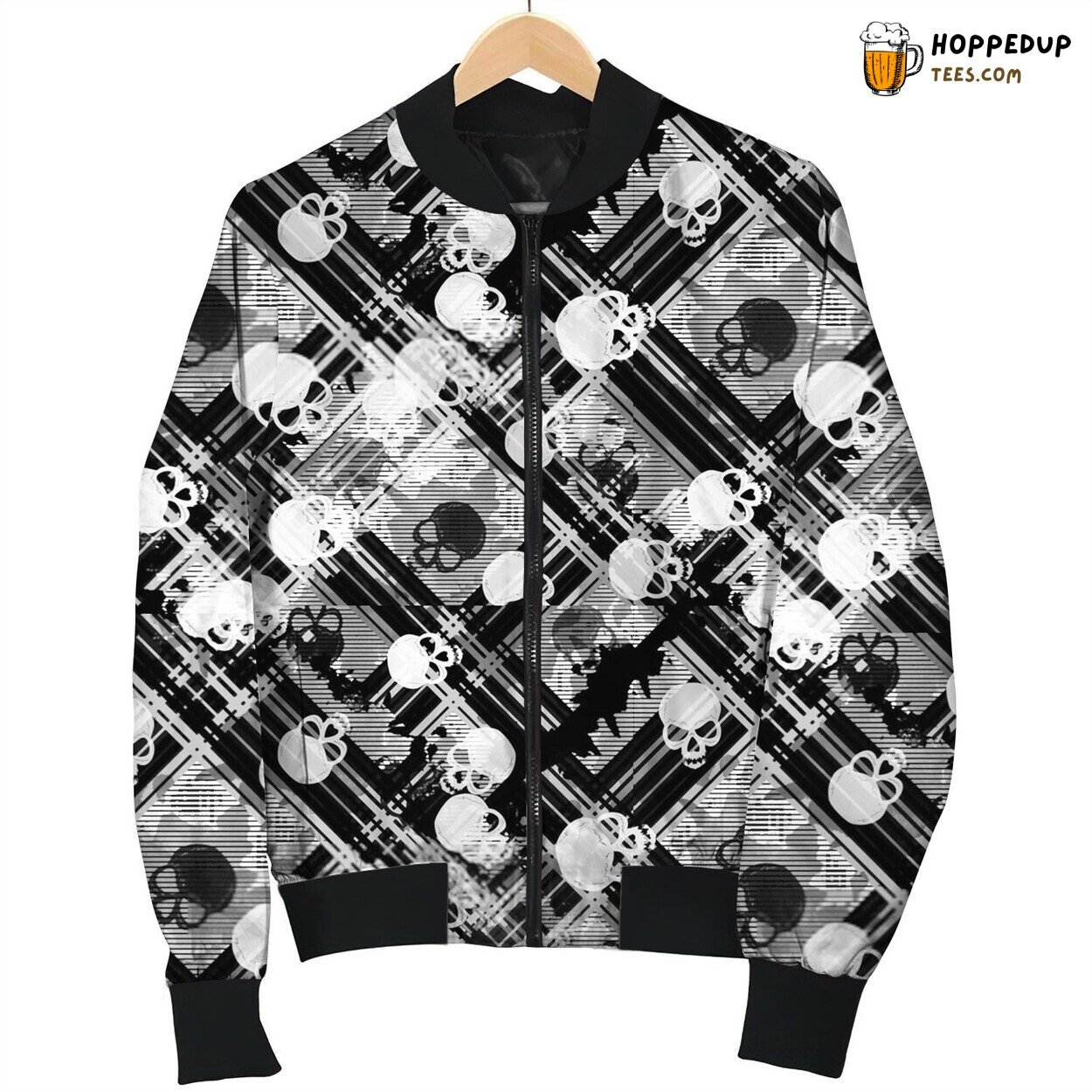 Death Skull Fabric Bomber Jacket