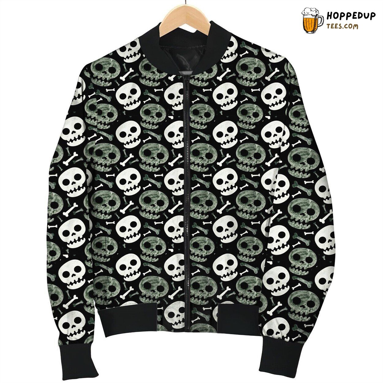 Death White Skull Bomber Jacket