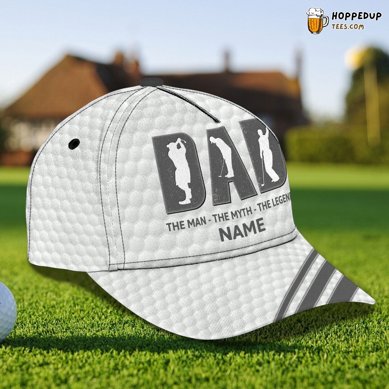 Dedicated Golf Dad 3D Classic Cap Personalized Name Unique Series Design