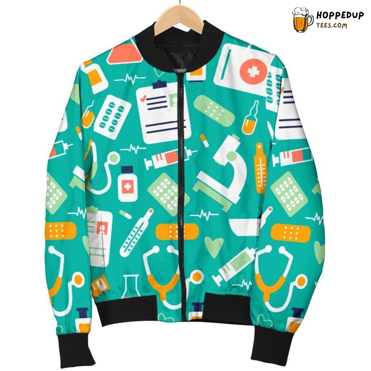 Dedicated Nurse Design Men’s Bomber Jacket Distinct Pattern Design Tribute Dedicated Nurse Design Men’s Bomber Jacket Distinct Pattern Design Tribute