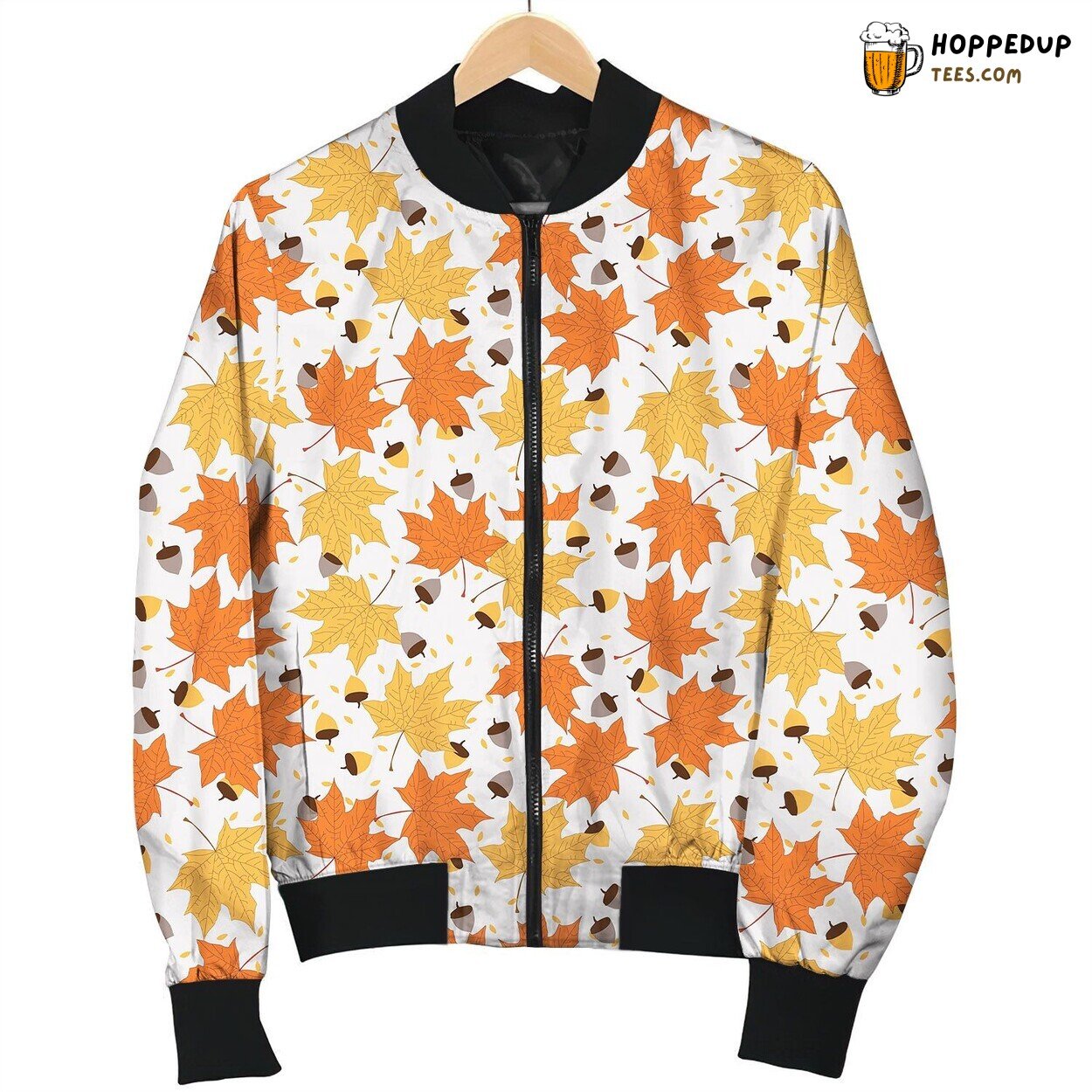 Deep Autumn Woods Scene Winter Bomber Jacket Tailored Precision Craft