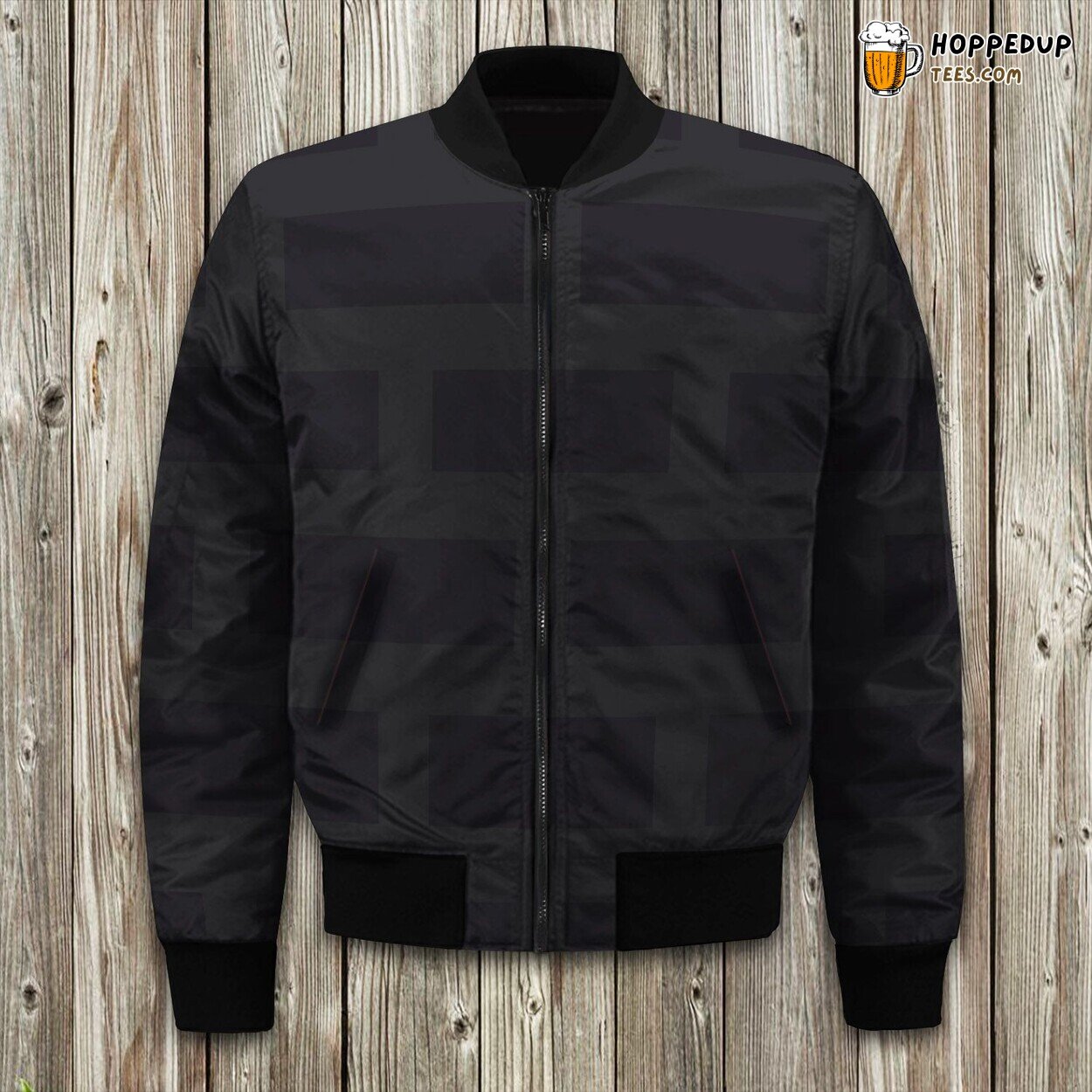 Deep Black Hue Winter Bomber Jacket Tailored Unique Elegance Precision Craft