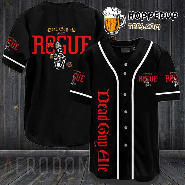 Deep Guy Ale Themed Black Baseball Jersey Distinctive Unique Design Edition