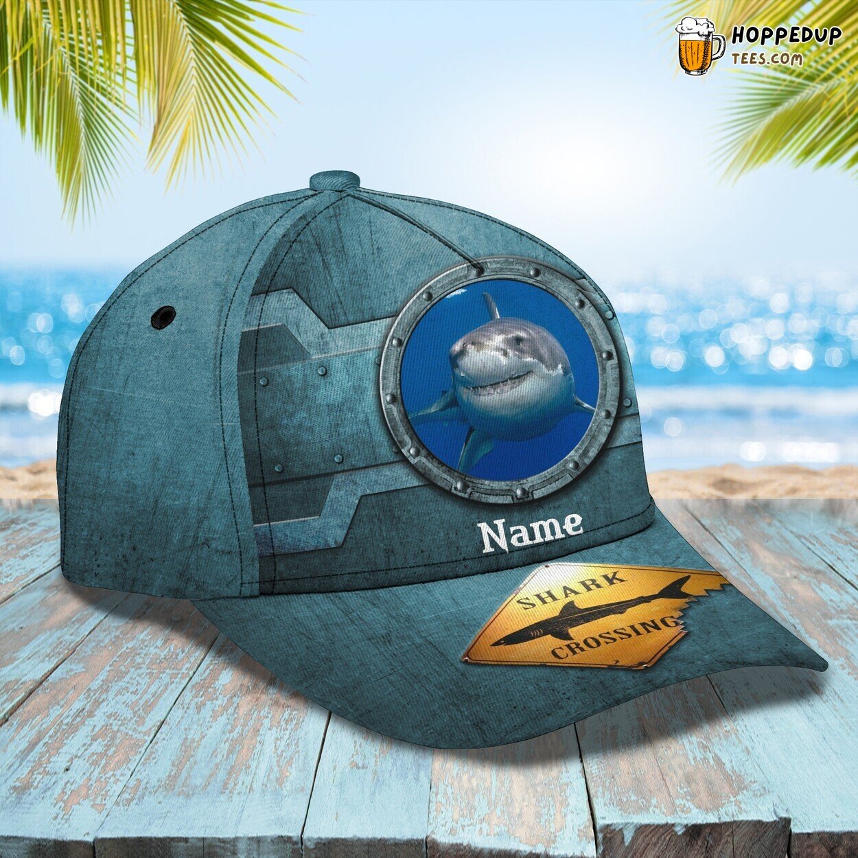 Deep Sea Mysteries Personalized 3D Cap Celebrating Shark Enthusiast Design