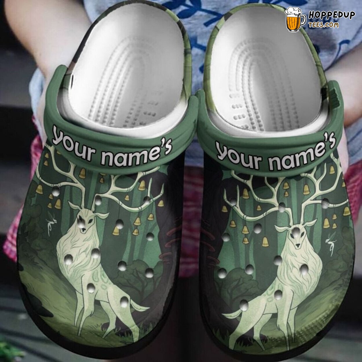 Deer Bell Horns Thanksgiving Christmas Gift Comfortable Clog Shoes