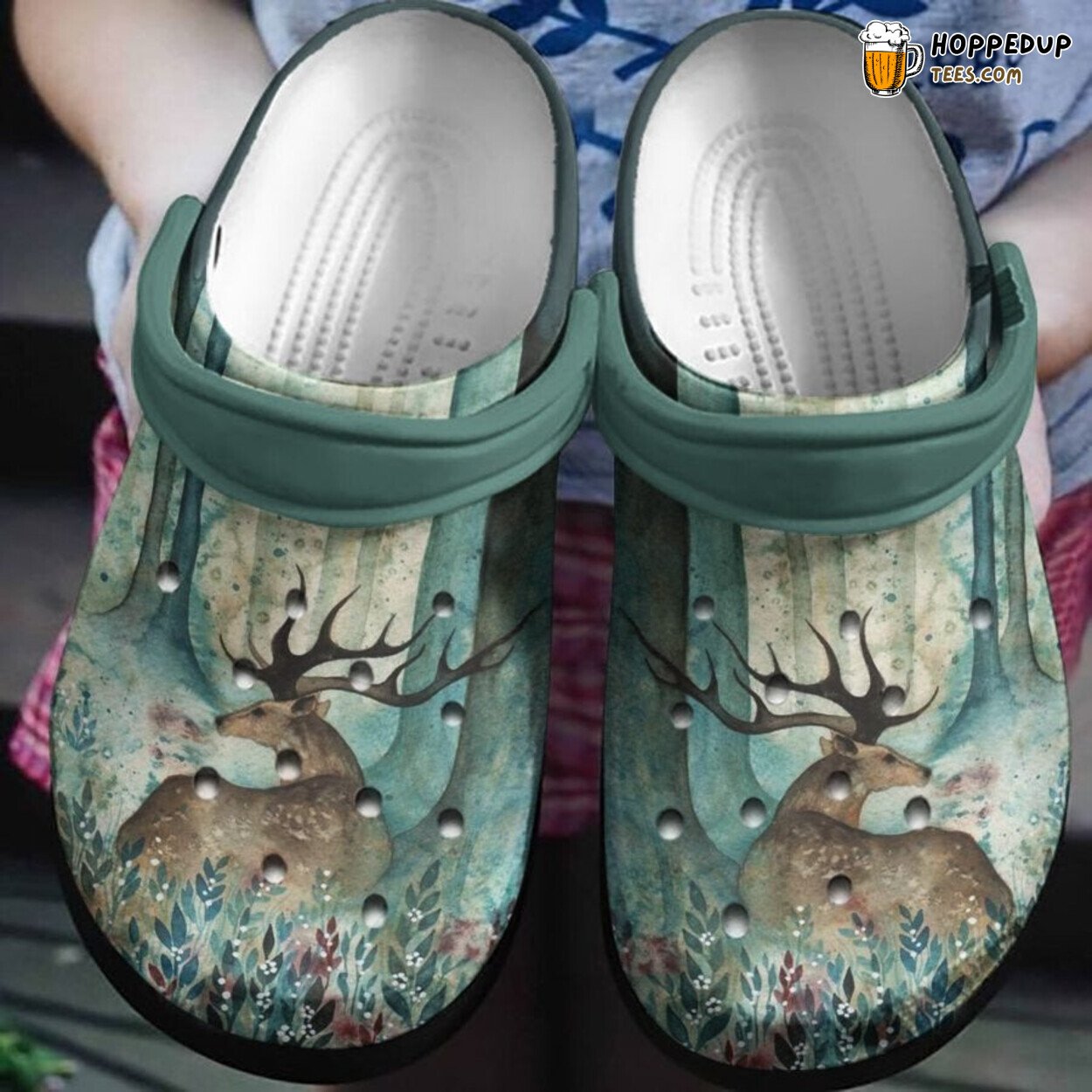 Deer Forest Themed Shoes Birthday Gift Women Girl Unique Design