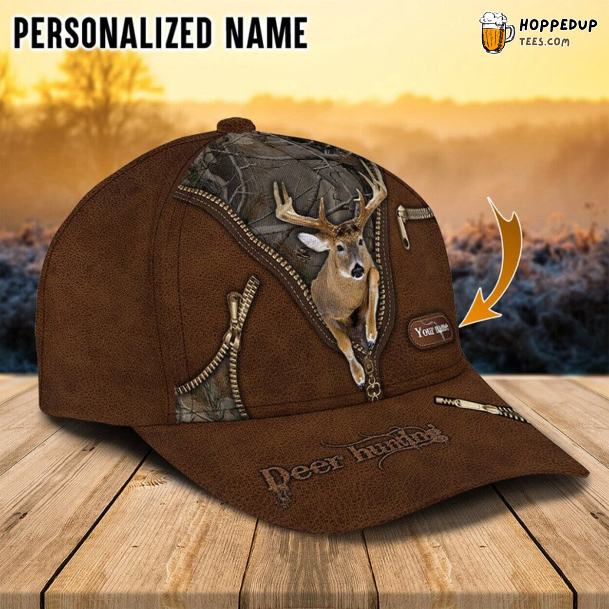 Deer Hat Personalized Name Hunting Cap Men Hunter Father’s Day Design