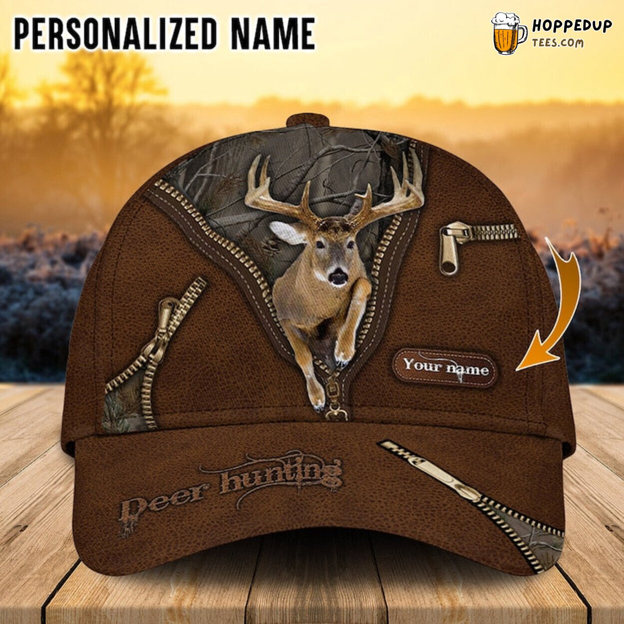 Deer Hat Personalized Name Hunting Cap Men Hunter Father’s Day Design