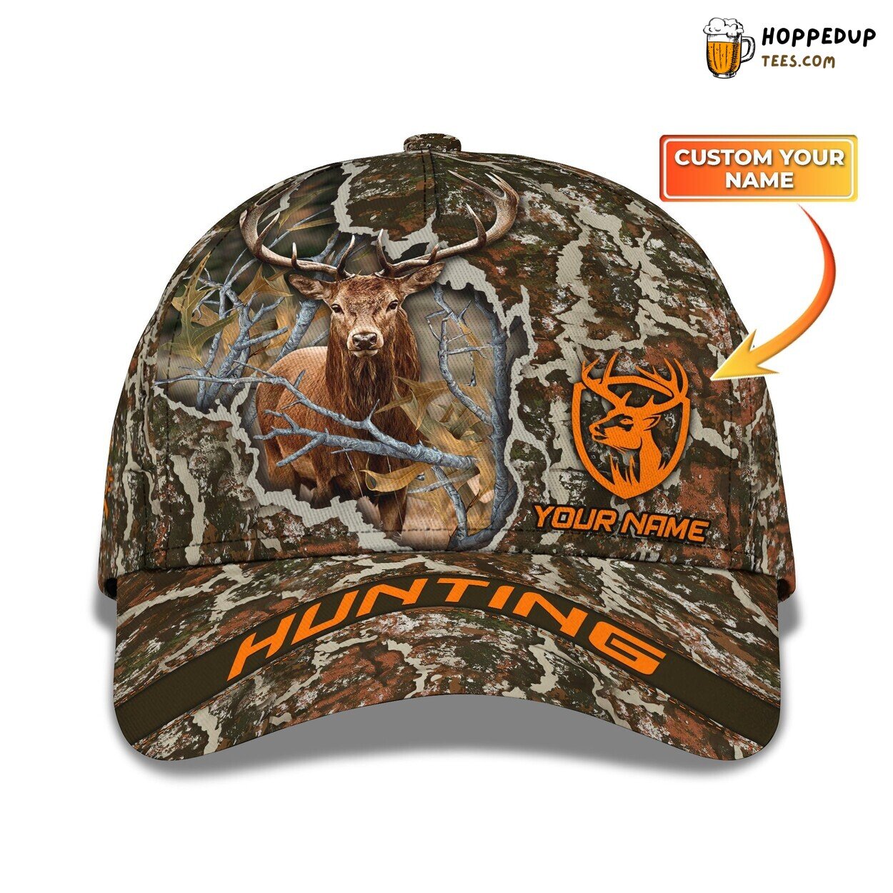 Deer Hunter Classic Hat 3D Cap Personalized Name Authentic Premium Edition